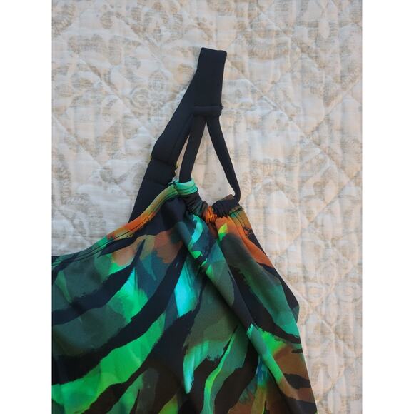 Kim Gravel Exotic Palms Size Plus 12 Tankini Top A629536 NWOT - Picture 3 of 9